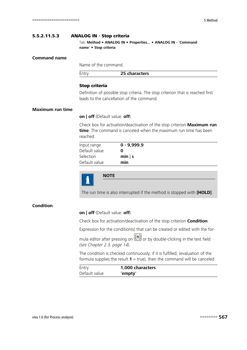 3 analog in - stop criteria | Metrohm viva 1.0 (process analysis) User Manual | Page 579 / 990