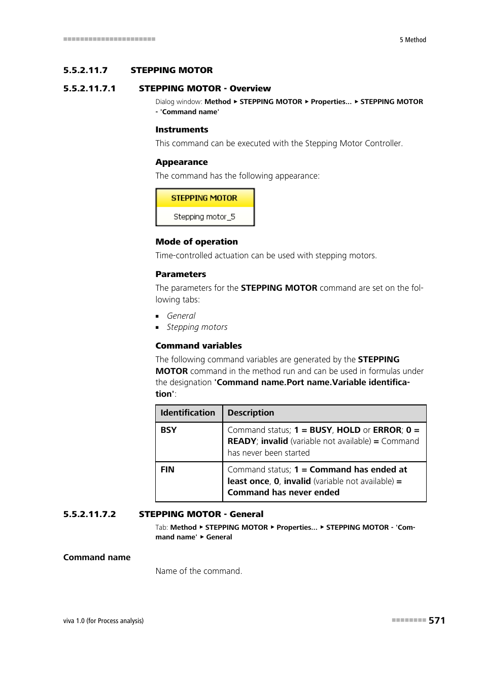 7 stepping motor, 1 stepping motor - overview, 2 stepping motor - general | Stepping motor | Metrohm viva 1.0 (process analysis) User Manual | Page 583 / 990