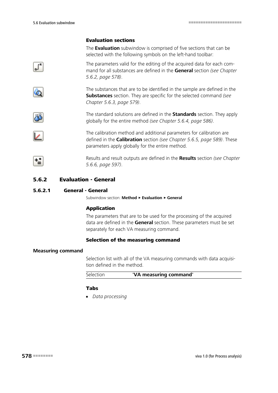 2 evaluation - general, 1 general - general, Evaluation - general | General | Metrohm viva 1.0 (process analysis) User Manual | Page 590 / 990