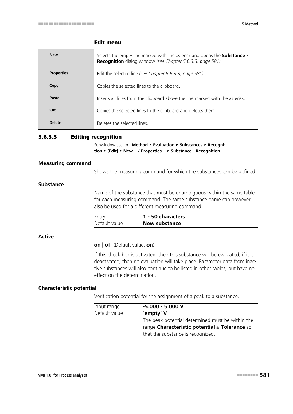 3 editing recognition | Metrohm viva 1.0 (process analysis) User Manual | Page 593 / 990