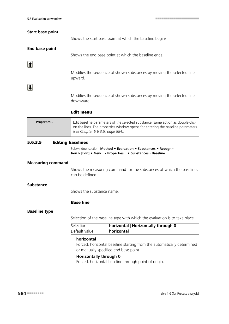 5 editing baselines | Metrohm viva 1.0 (process analysis) User Manual | Page 596 / 990