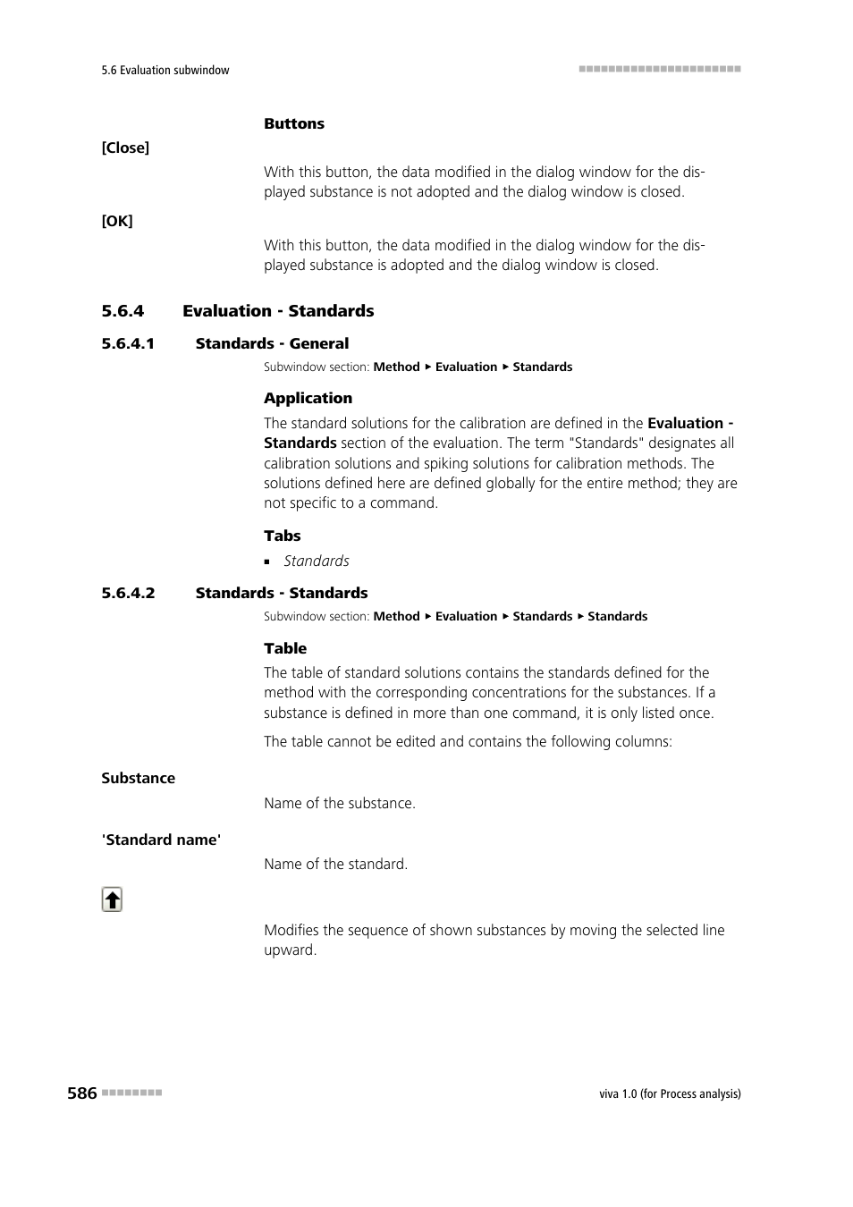 4 evaluation - standards, 1 standards - general, 2 standards - standards | Evaluation - standards, Standards | Metrohm viva 1.0 (process analysis) User Manual | Page 598 / 990