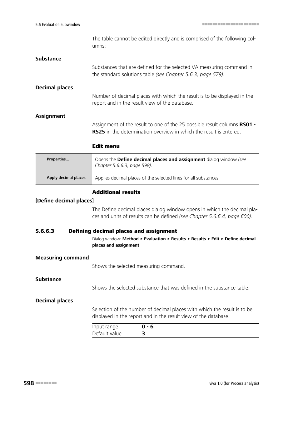 3 defining decimal places and assignment | Metrohm viva 1.0 (process analysis) User Manual | Page 610 / 990