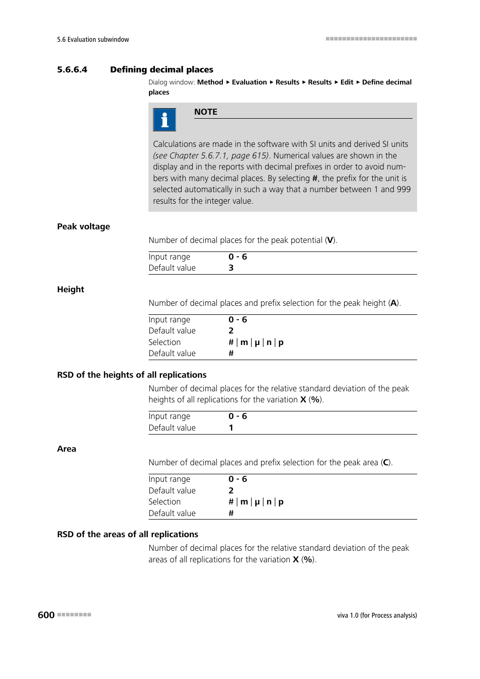 4 defining decimal places | Metrohm viva 1.0 (process analysis) User Manual | Page 612 / 990