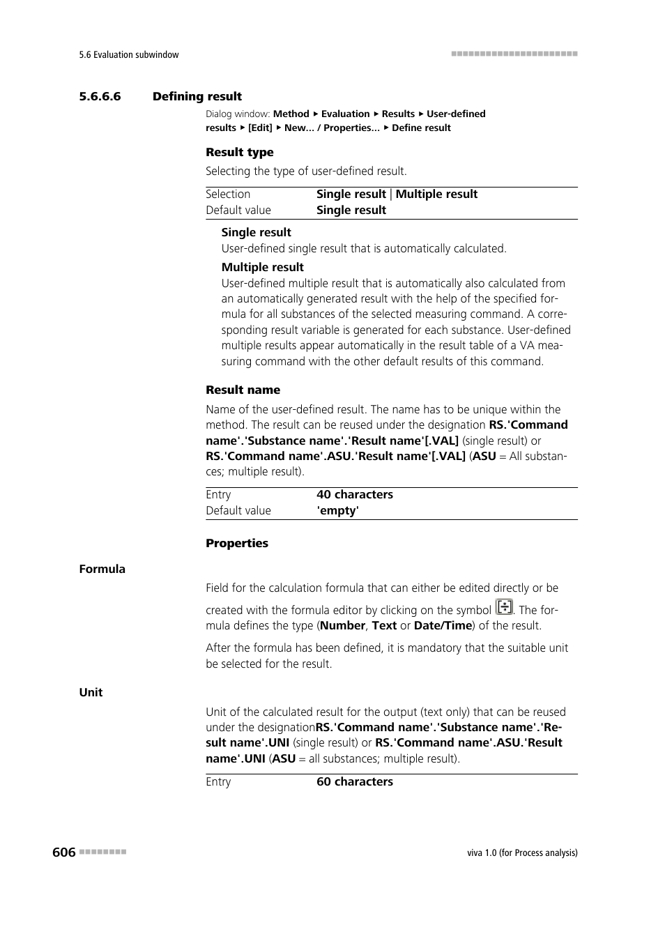 6 defining result | Metrohm viva 1.0 (process analysis) User Manual | Page 618 / 990