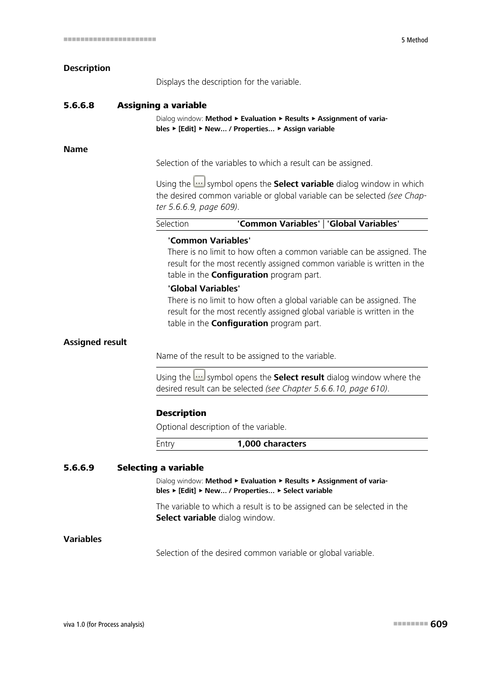 8 assigning a variable, 9 selecting a variable | Metrohm viva 1.0 (process analysis) User Manual | Page 621 / 990