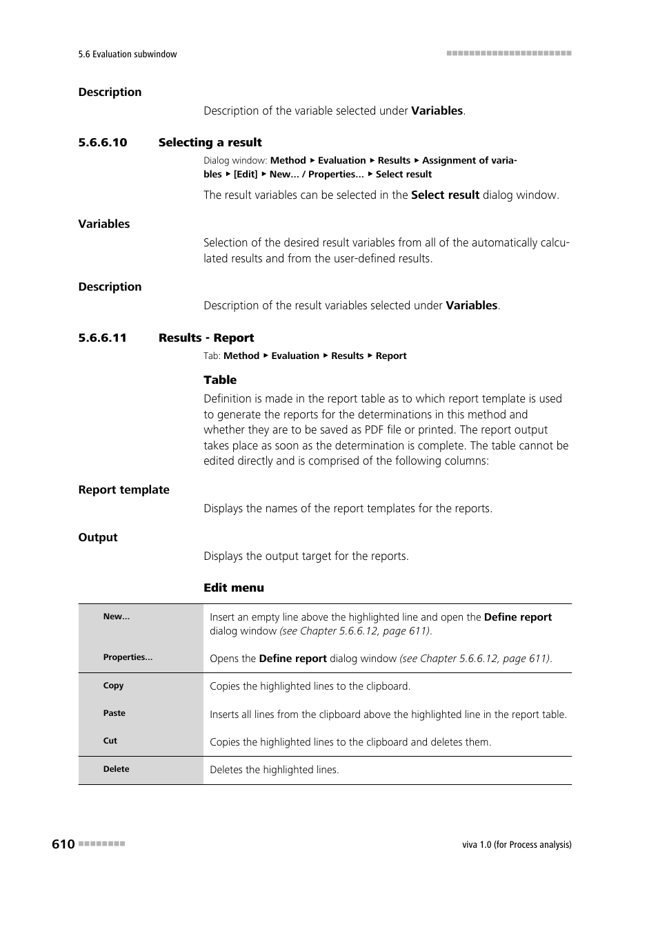 10 selecting a result, 11 results - report, Report | Metrohm viva 1.0 (process analysis) User Manual | Page 622 / 990