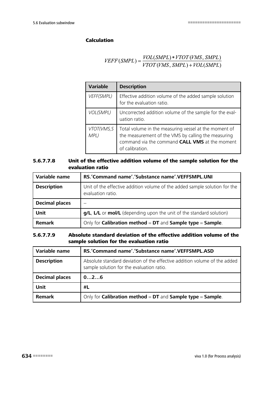 Metrohm viva 1.0 (process analysis) User Manual | Page 646 / 990