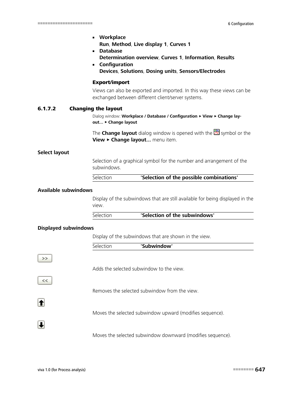 2 changing the layout | Metrohm viva 1.0 (process analysis) User Manual | Page 659 / 990