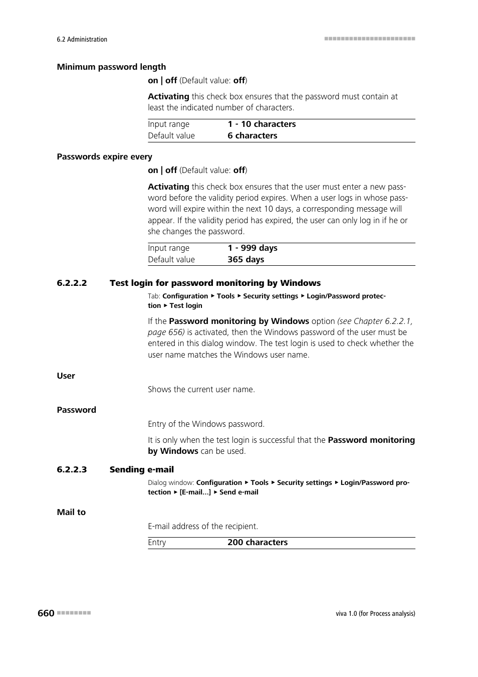 2 test login for password monitoring by windows, 3 sending e-mail | Metrohm viva 1.0 (process analysis) User Manual | Page 672 / 990