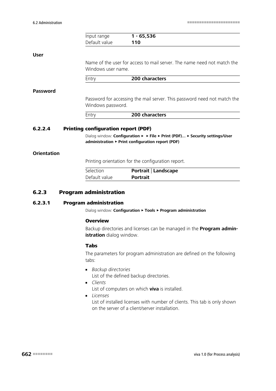 4 printing configuration report (pdf), 3 program administration, 1 program administration | Program administration | Metrohm viva 1.0 (process analysis) User Manual | Page 674 / 990