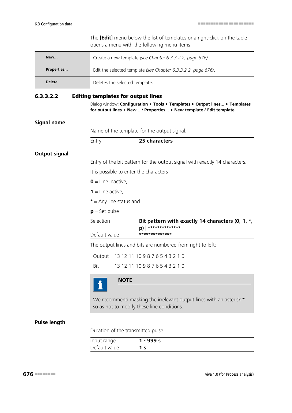 2 editing templates for output lines | Metrohm viva 1.0 (process analysis) User Manual | Page 688 / 990