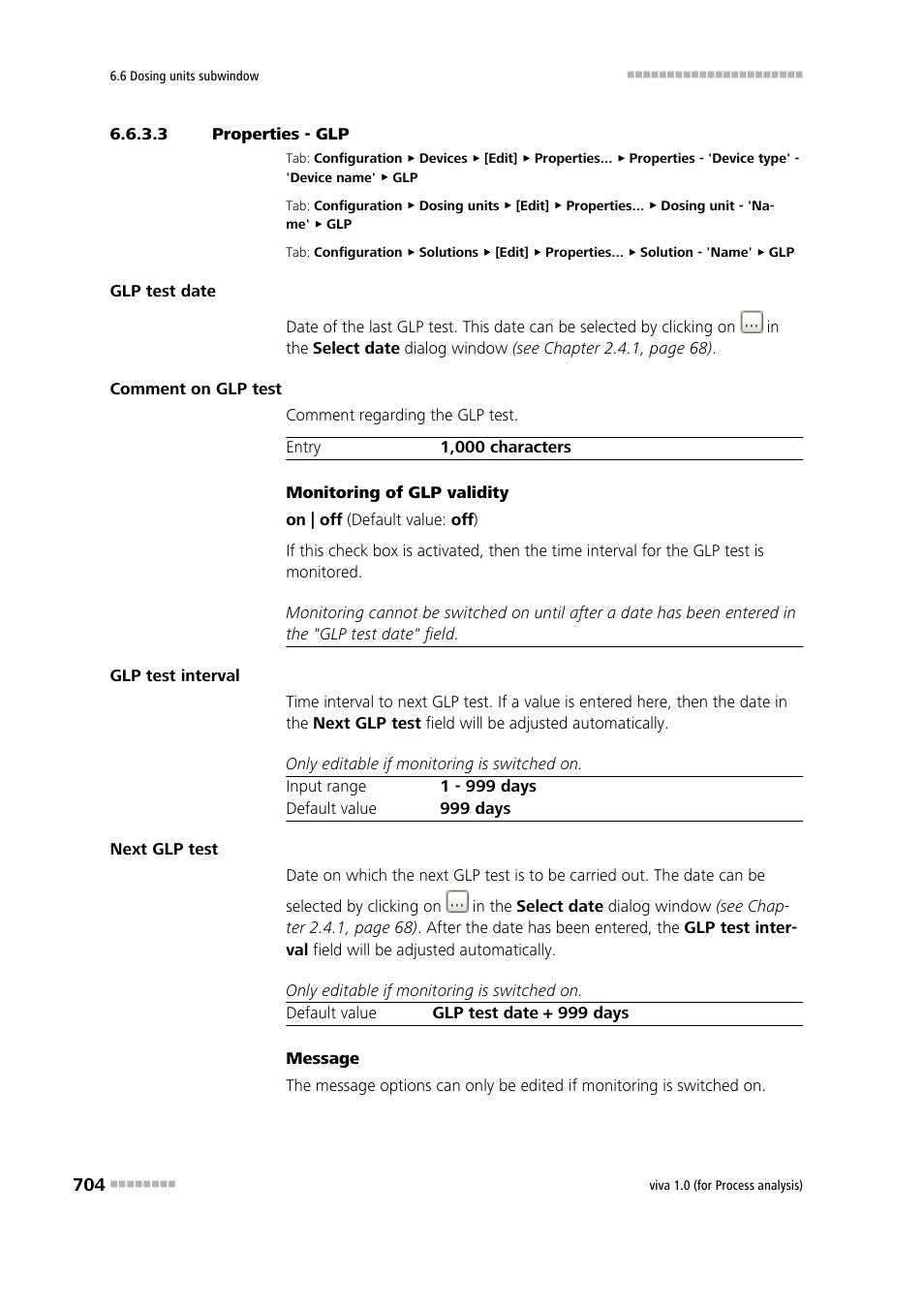 3 properties - glp | Metrohm viva 1.0 (process analysis) User Manual | Page 716 / 990