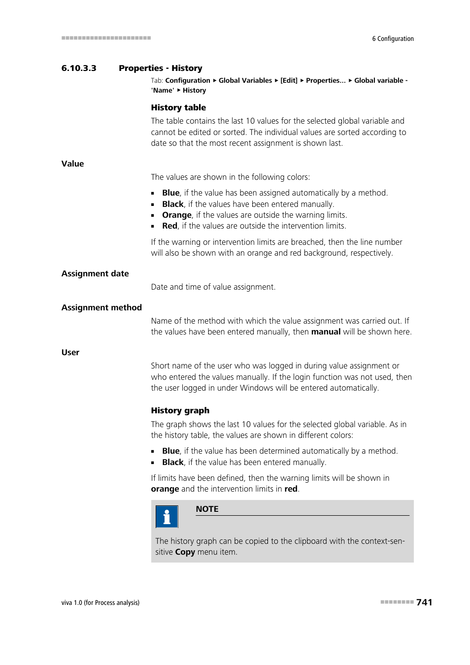 3 properties - history | Metrohm viva 1.0 (process analysis) User Manual | Page 753 / 990