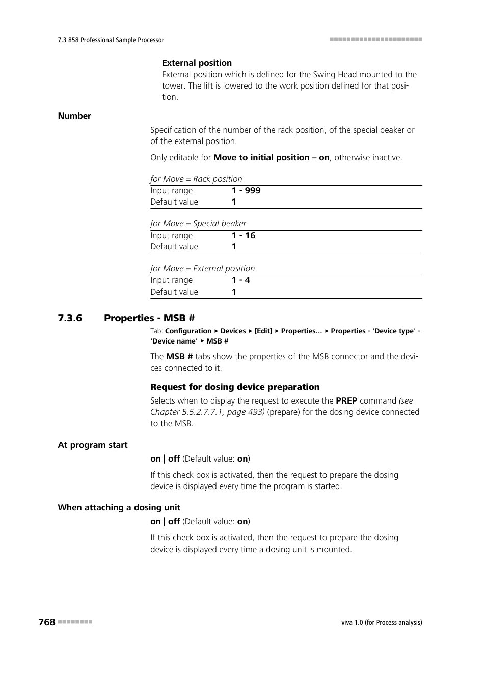 6 properties - msb, Properties - msb | Metrohm viva 1.0 (process analysis) User Manual | Page 780 / 990