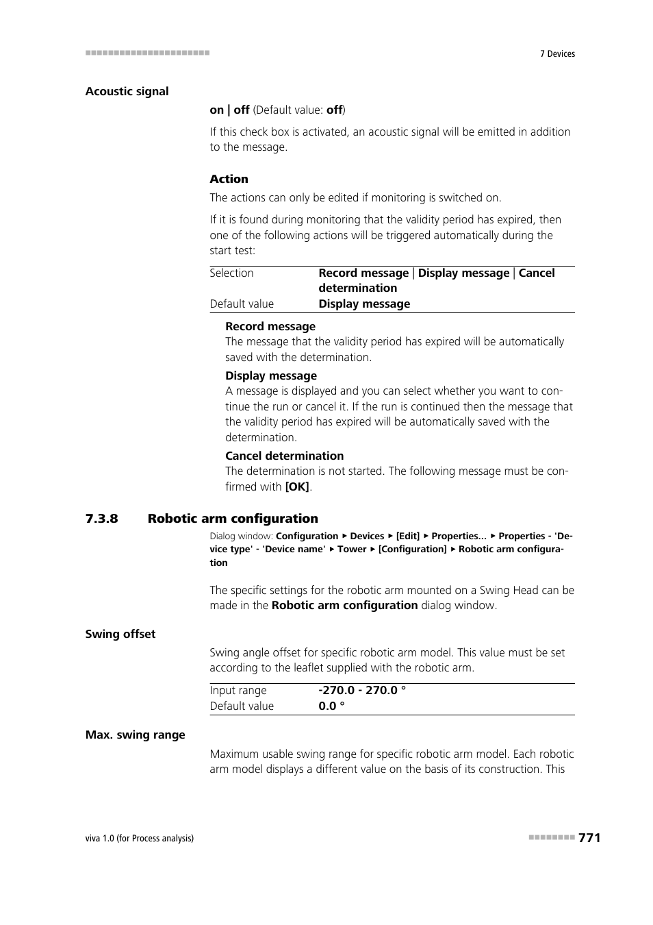 8 robotic arm configuration, Robotic arm configuration | Metrohm viva 1.0 (process analysis) User Manual | Page 783 / 990