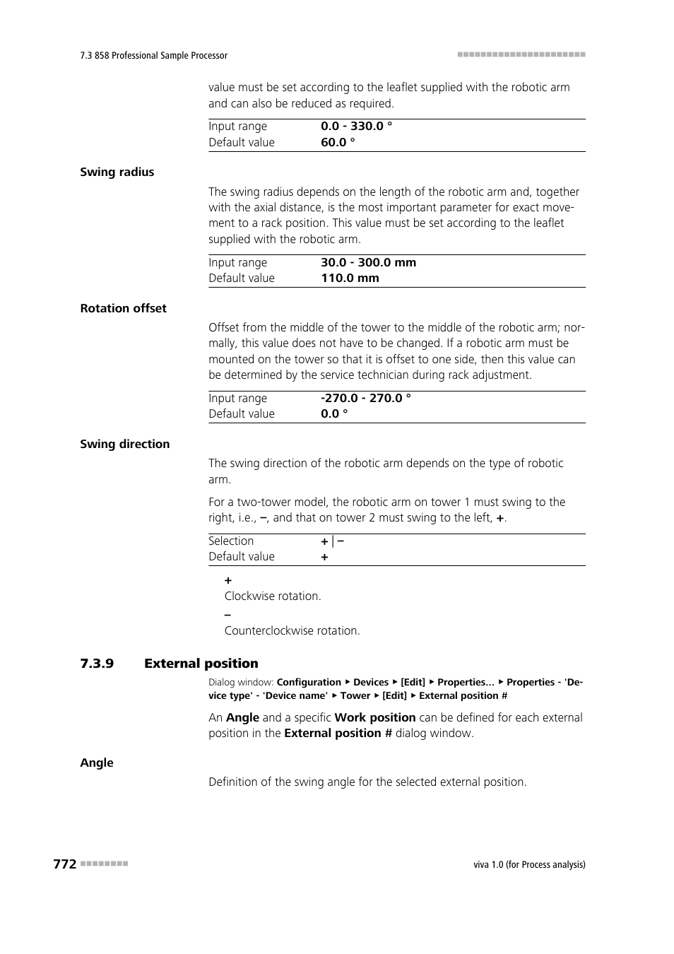 9 external position, External position | Metrohm viva 1.0 (process analysis) User Manual | Page 784 / 990
