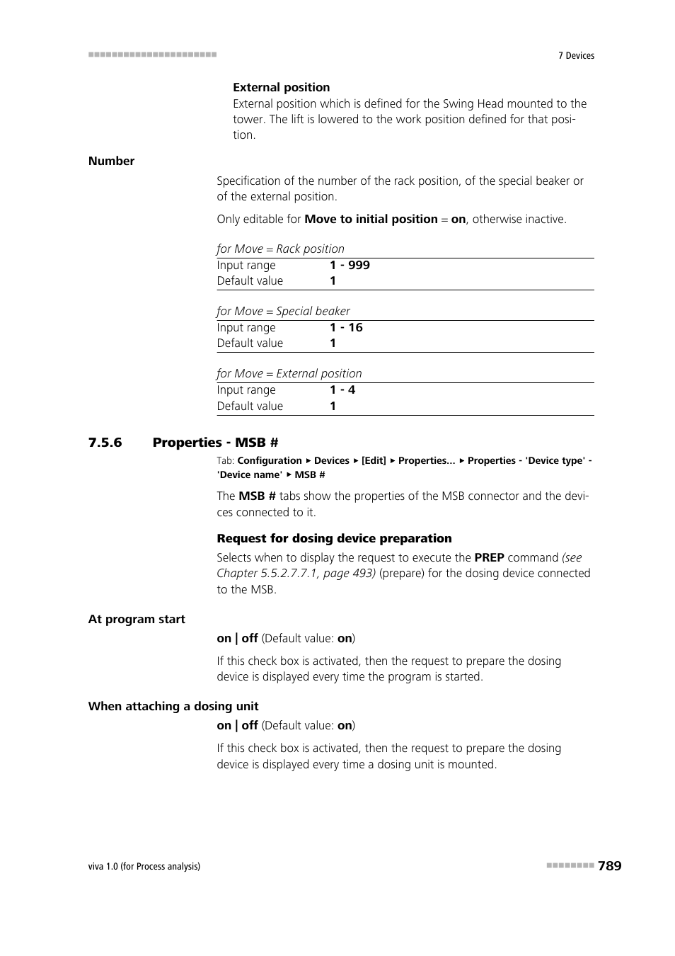 6 properties - msb, Properties - msb | Metrohm viva 1.0 (process analysis) User Manual | Page 801 / 990