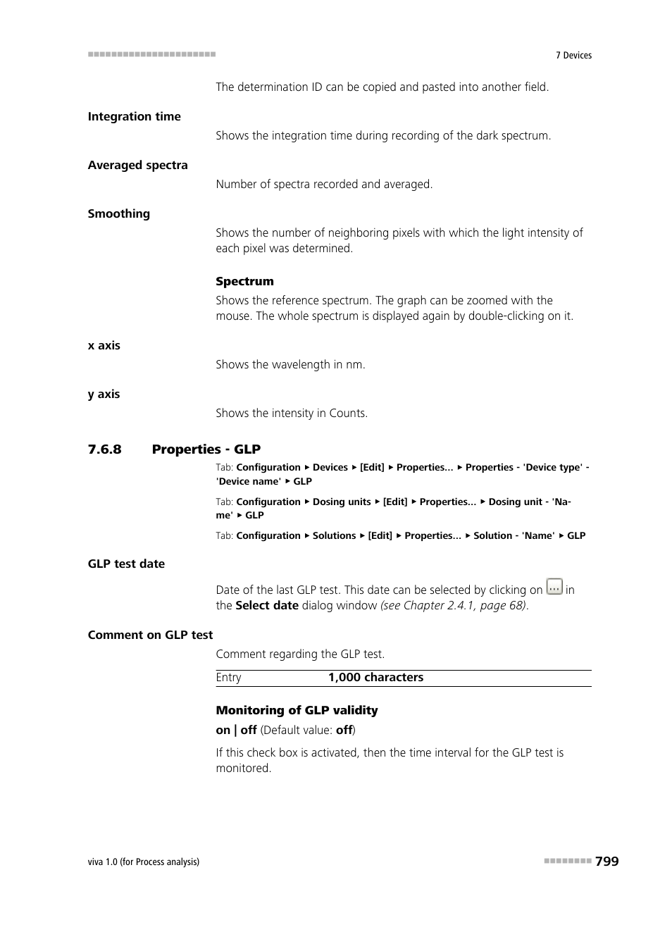 8 properties - glp, Properties - glp | Metrohm viva 1.0 (process analysis) User Manual | Page 811 / 990