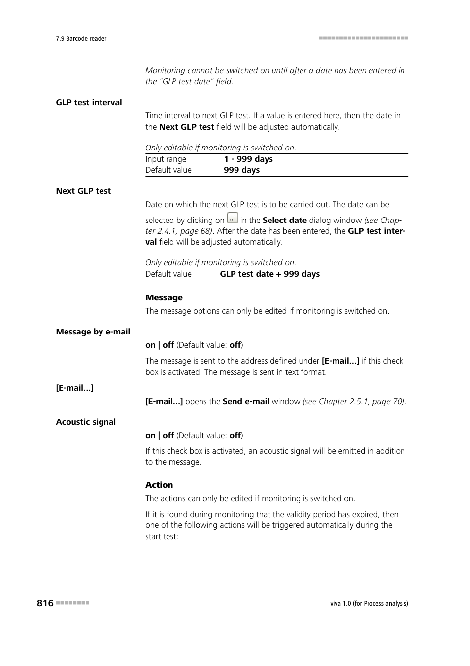 Metrohm viva 1.0 (process analysis) User Manual | Page 828 / 990