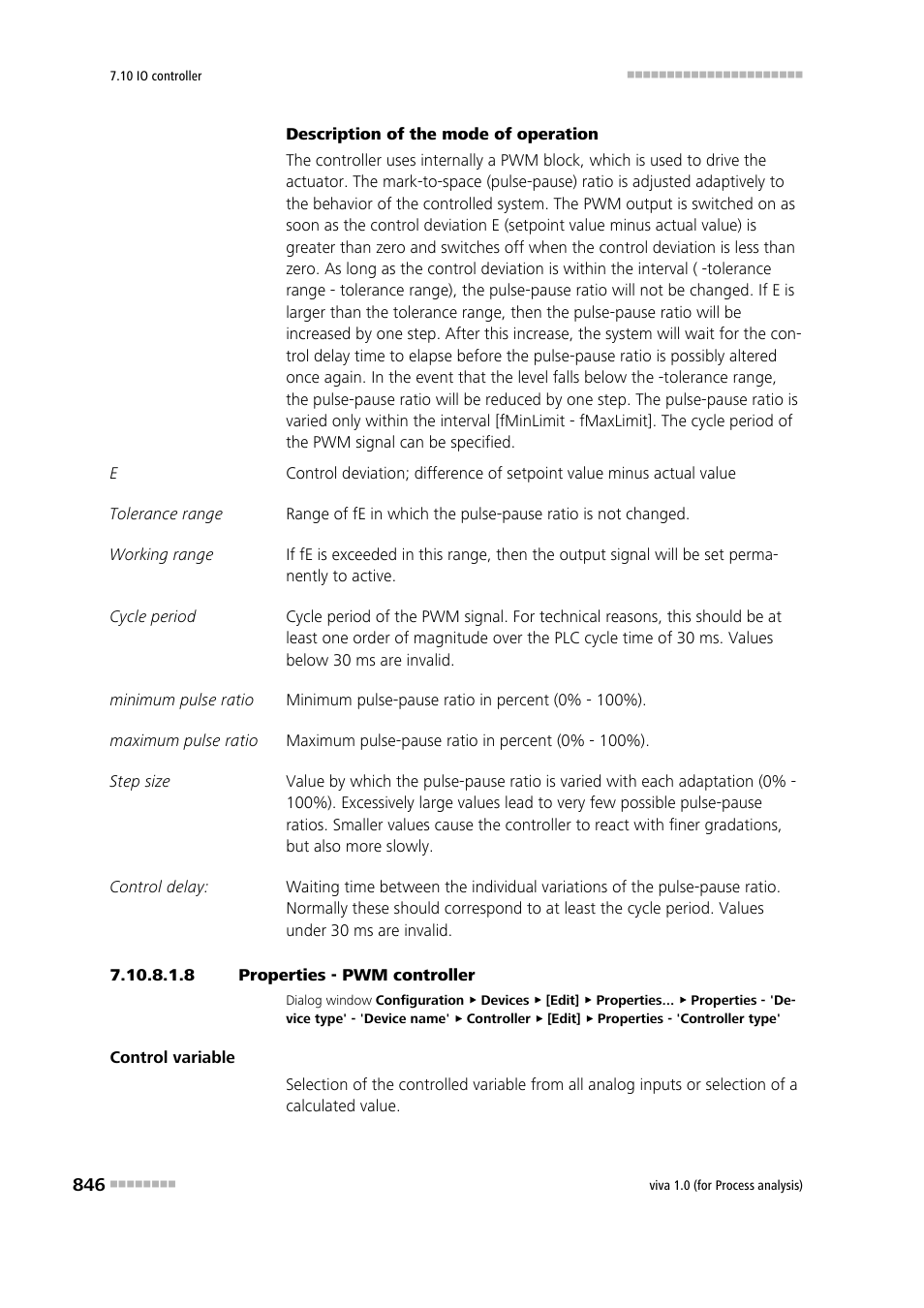 8 properties - pwm controller | Metrohm viva 1.0 (process analysis) User Manual | Page 858 / 990