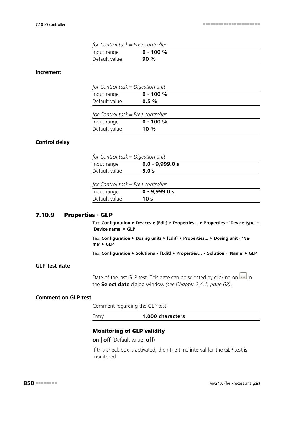 9 properties - glp, Properties - glp | Metrohm viva 1.0 (process analysis) User Manual | Page 862 / 990