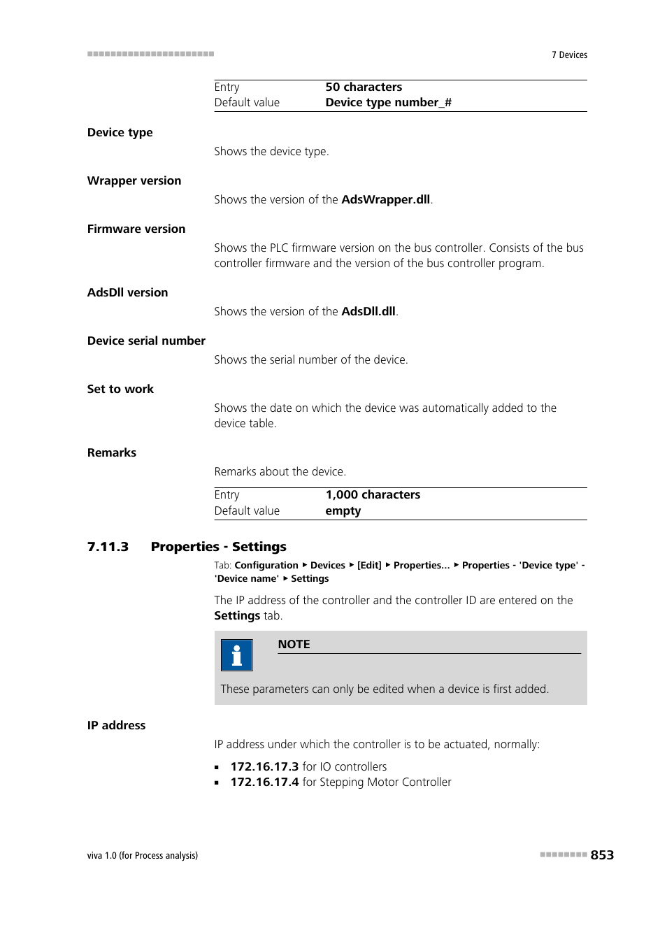 3 properties - settings, Properties - settings | Metrohm viva 1.0 (process analysis) User Manual | Page 865 / 990