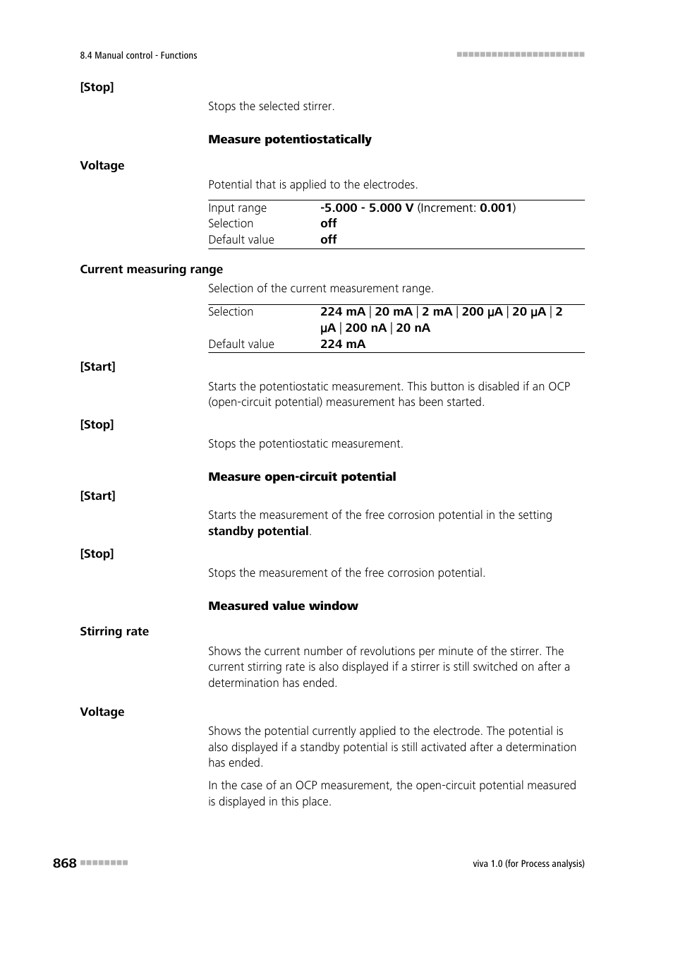 Metrohm viva 1.0 (process analysis) User Manual | Page 880 / 990