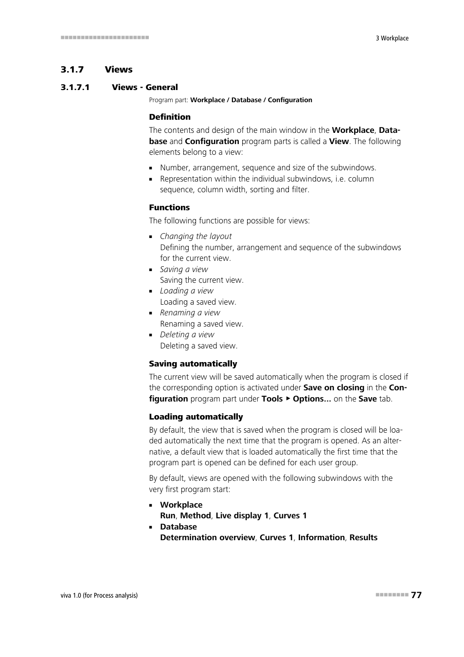 7 views, 1 views - general, Views | Metrohm viva 1.0 (process analysis) User Manual | Page 89 / 990