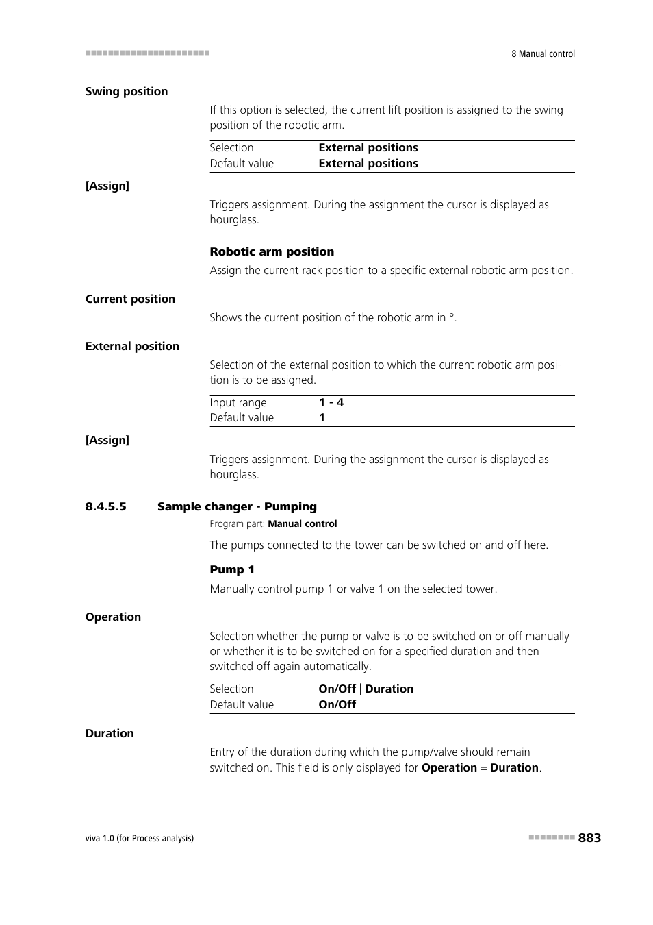 5 sample changer - pumping, Pump | Metrohm viva 1.0 (process analysis) User Manual | Page 895 / 990