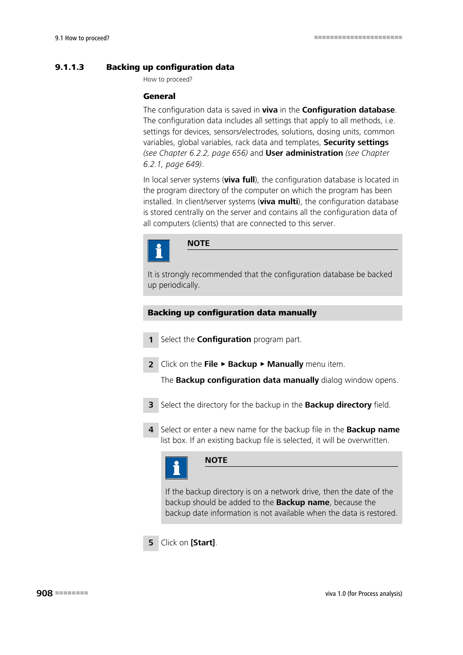3 backing up configuration data | Metrohm viva 1.0 (process analysis) User Manual | Page 920 / 990