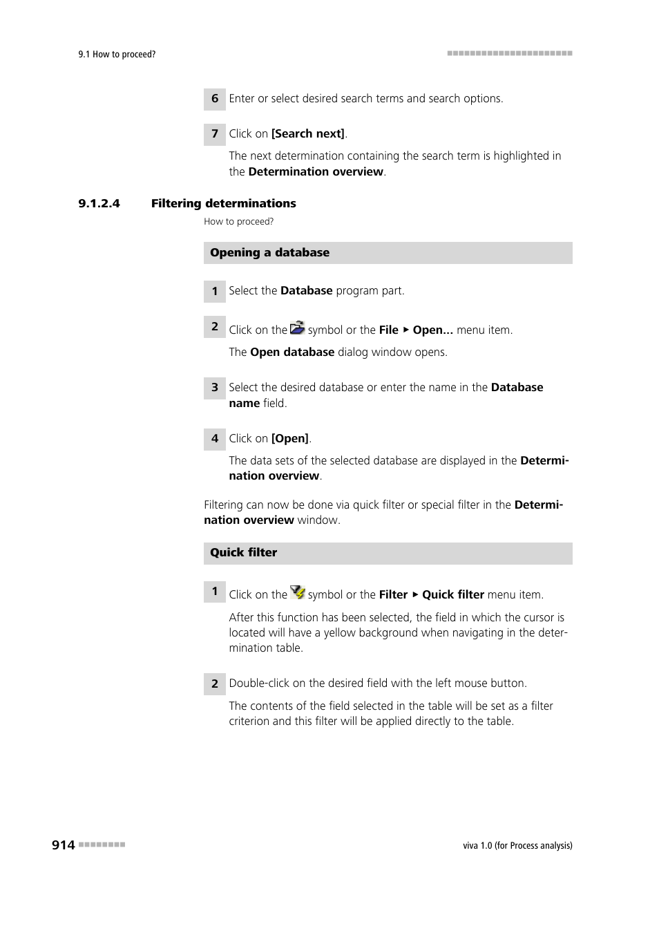 4 filtering determinations | Metrohm viva 1.0 (process analysis) User Manual | Page 926 / 990