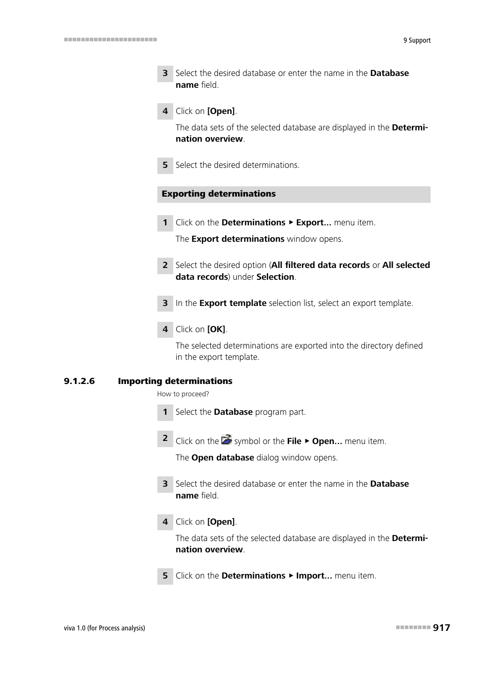 6 importing determinations | Metrohm viva 1.0 (process analysis) User Manual | Page 929 / 990