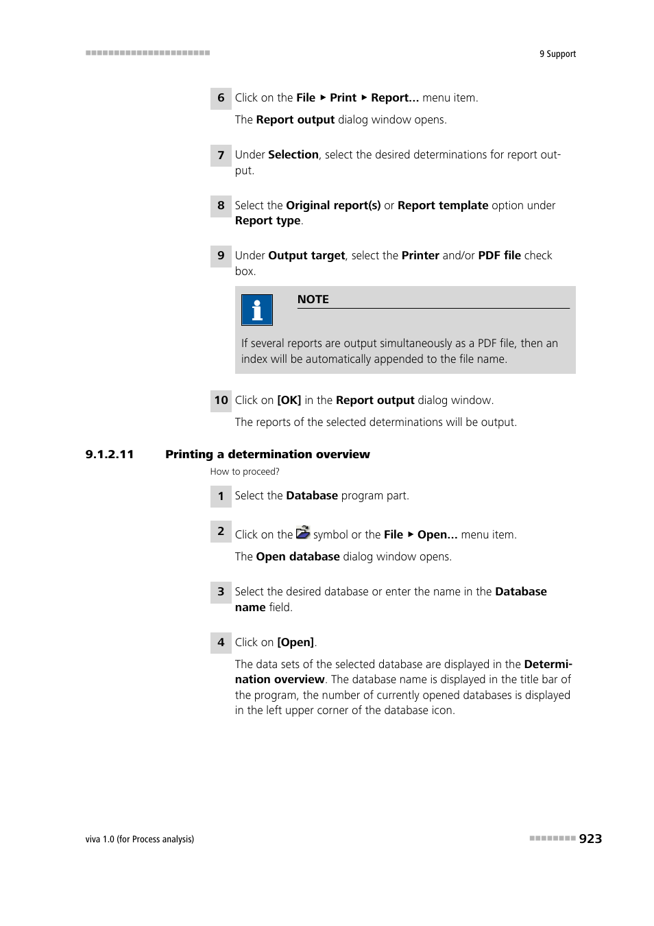 11 printing a determination overview | Metrohm viva 1.0 (process analysis) User Manual | Page 935 / 990