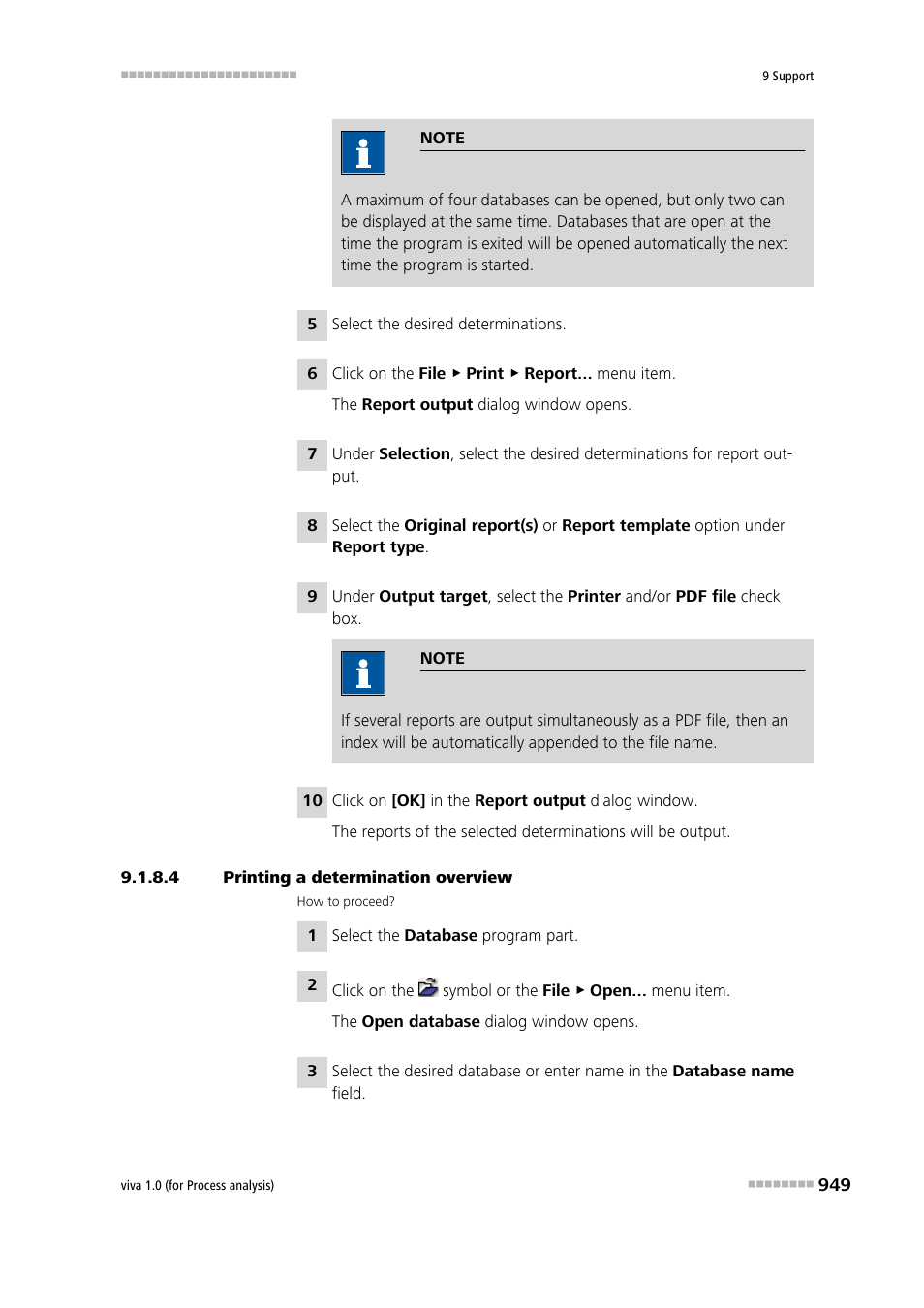 4 printing a determination overview | Metrohm viva 1.0 (process analysis) User Manual | Page 961 / 990