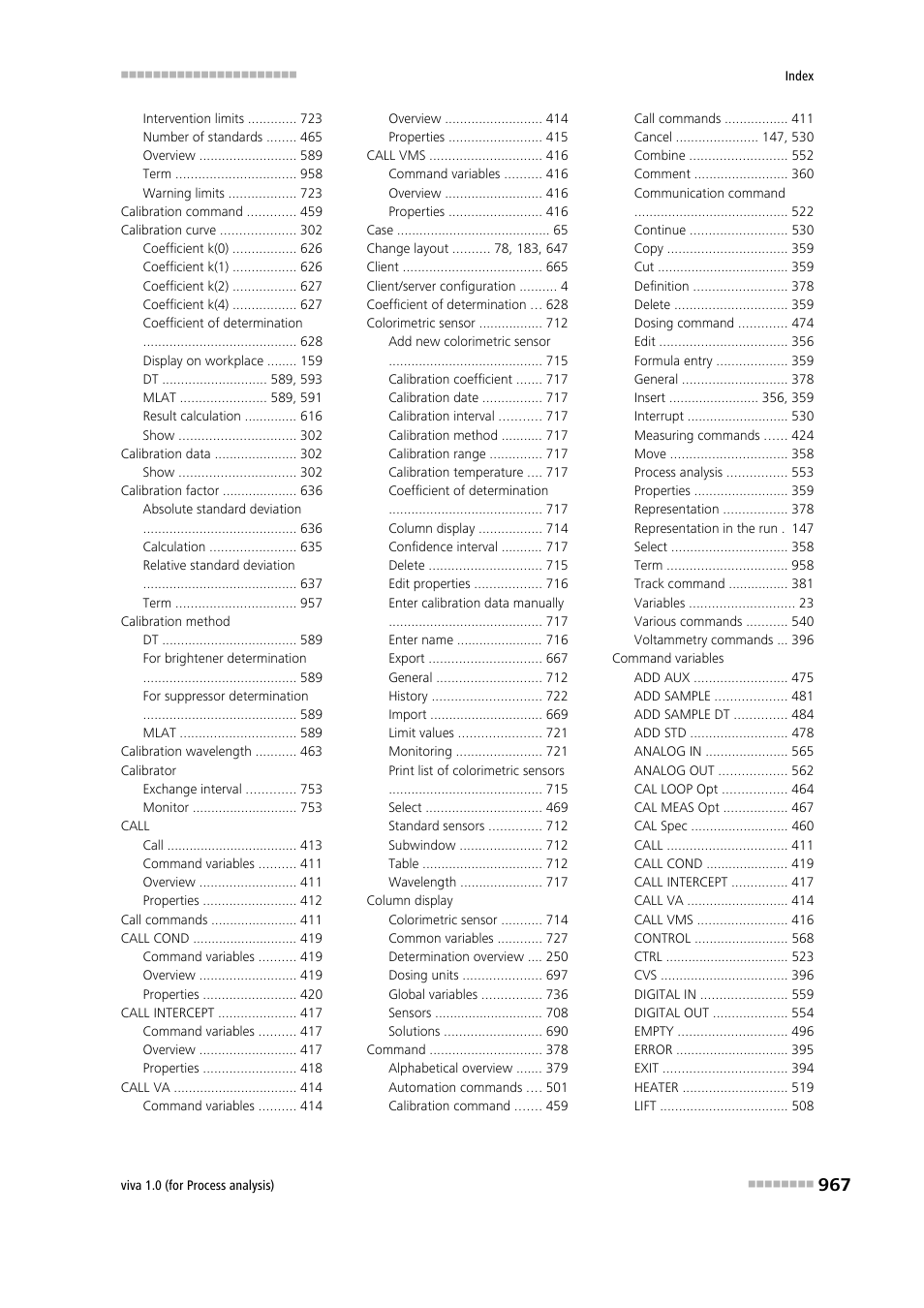 Metrohm viva 1.0 (process analysis) User Manual | Page 979 / 990