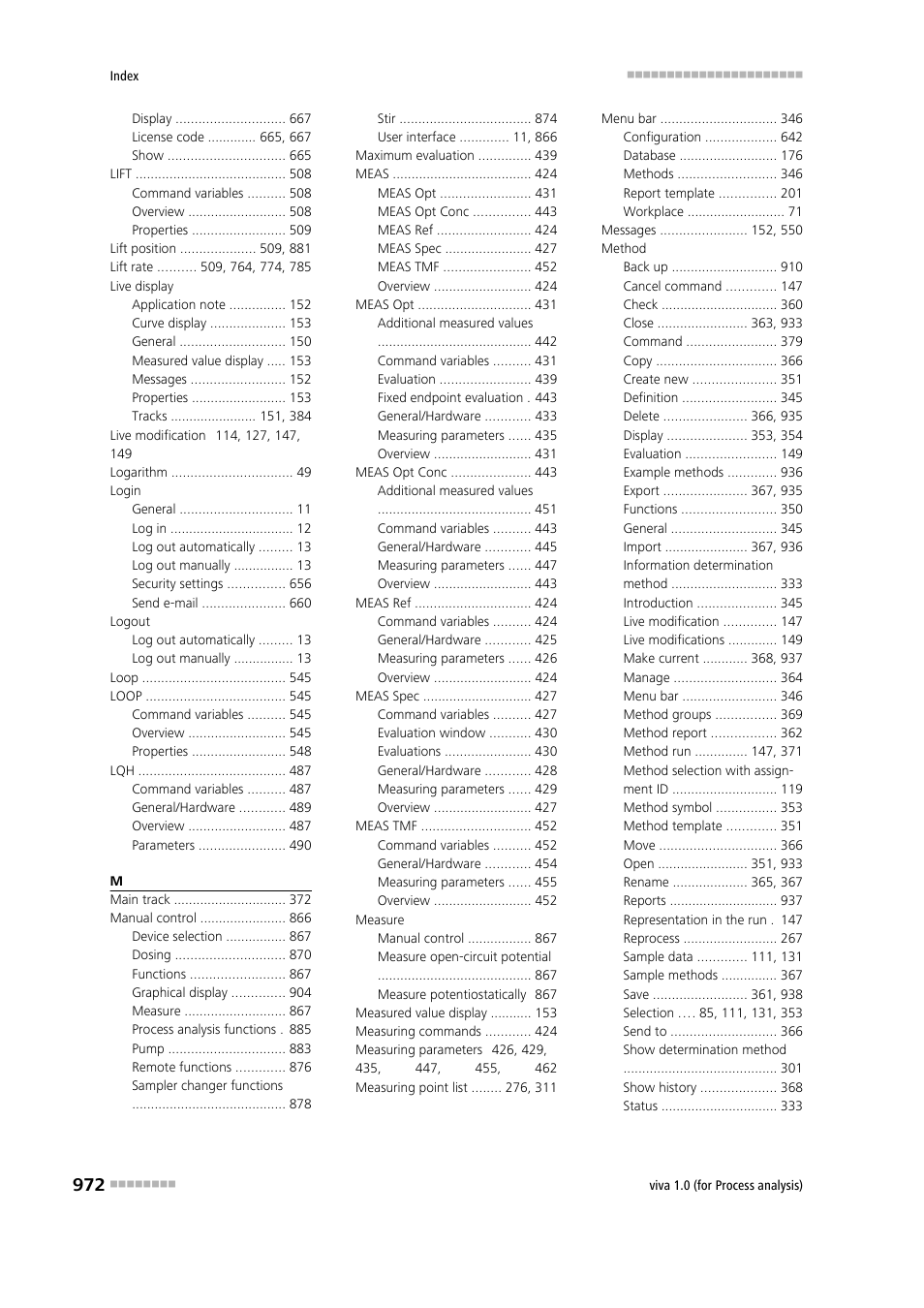 Metrohm viva 1.0 (process analysis) User Manual | Page 984 / 990