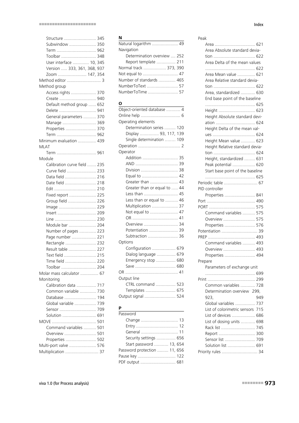 Metrohm viva 1.0 (process analysis) User Manual | Page 985 / 990