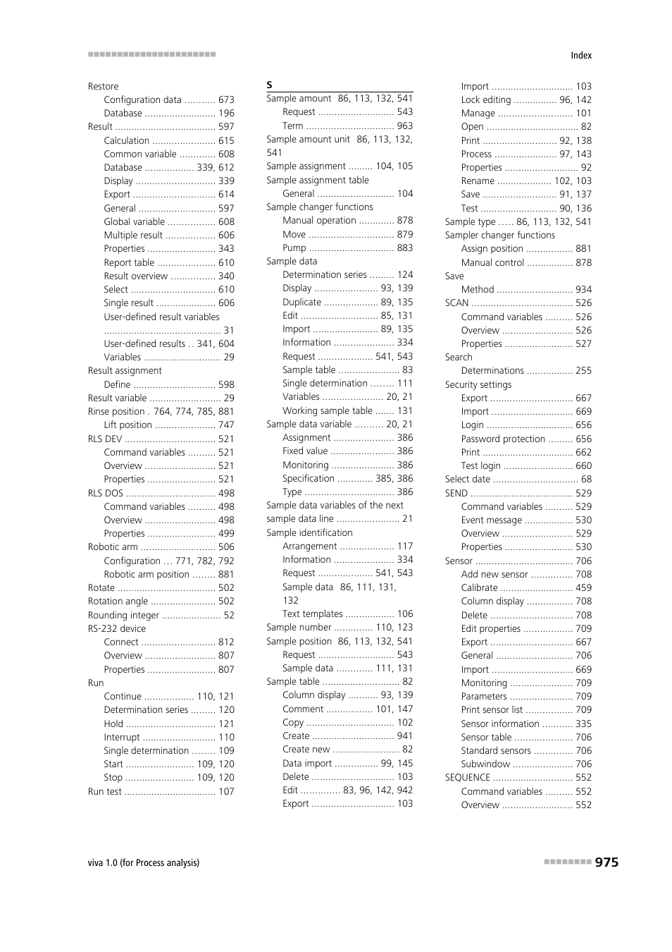 Metrohm viva 1.0 (process analysis) User Manual | Page 987 / 990