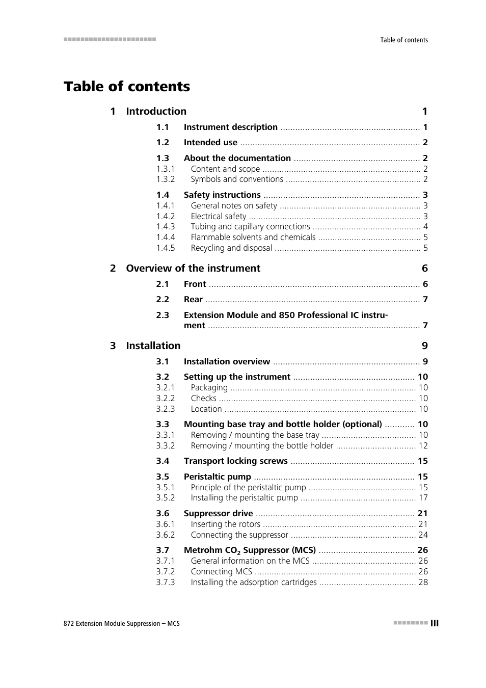 Metrohm 872 Extension Module Suppression – MCS User Manual | Page 5 / 64