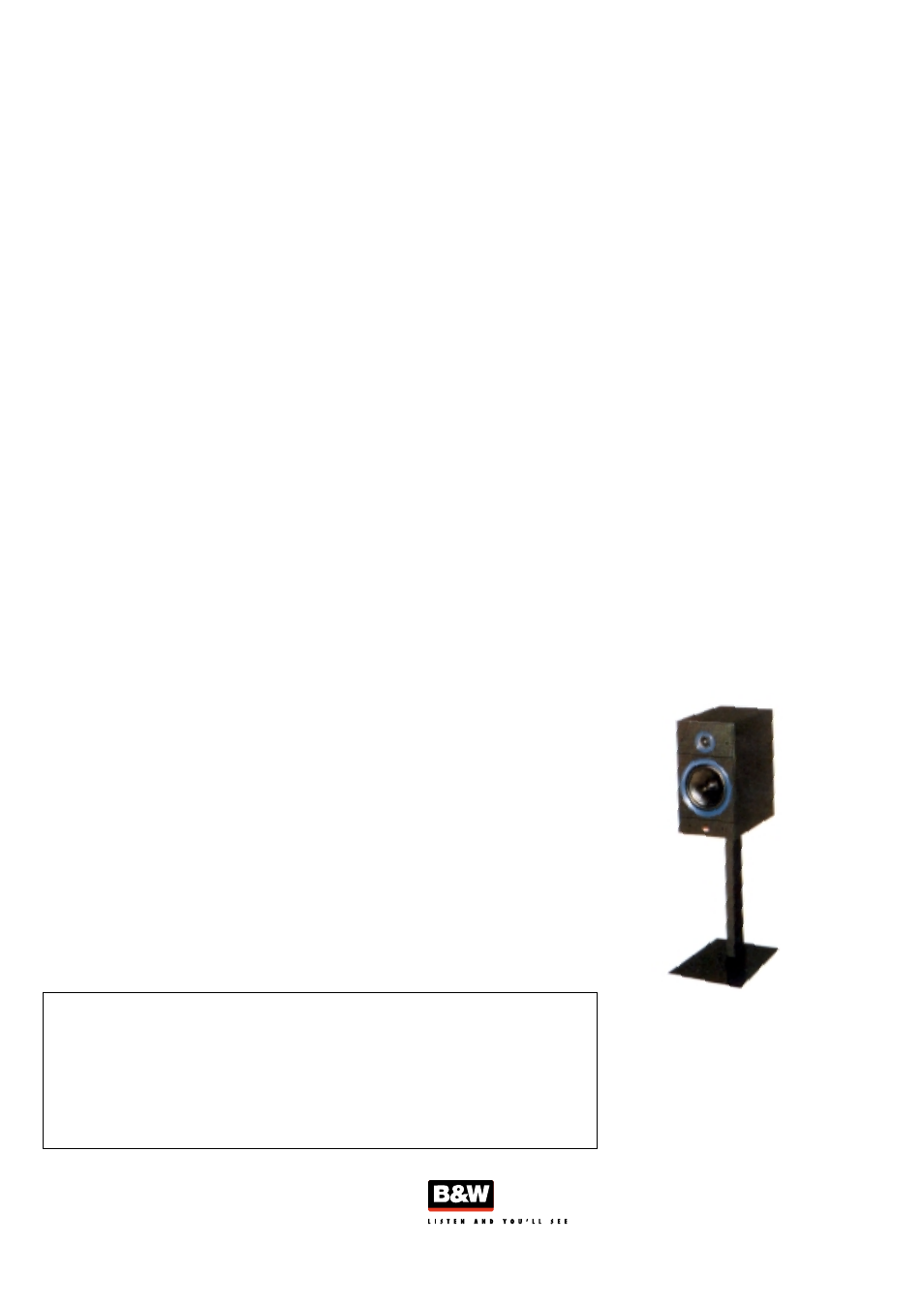 Bowers & Wilkins 1 Series2 User Manual | 1 page