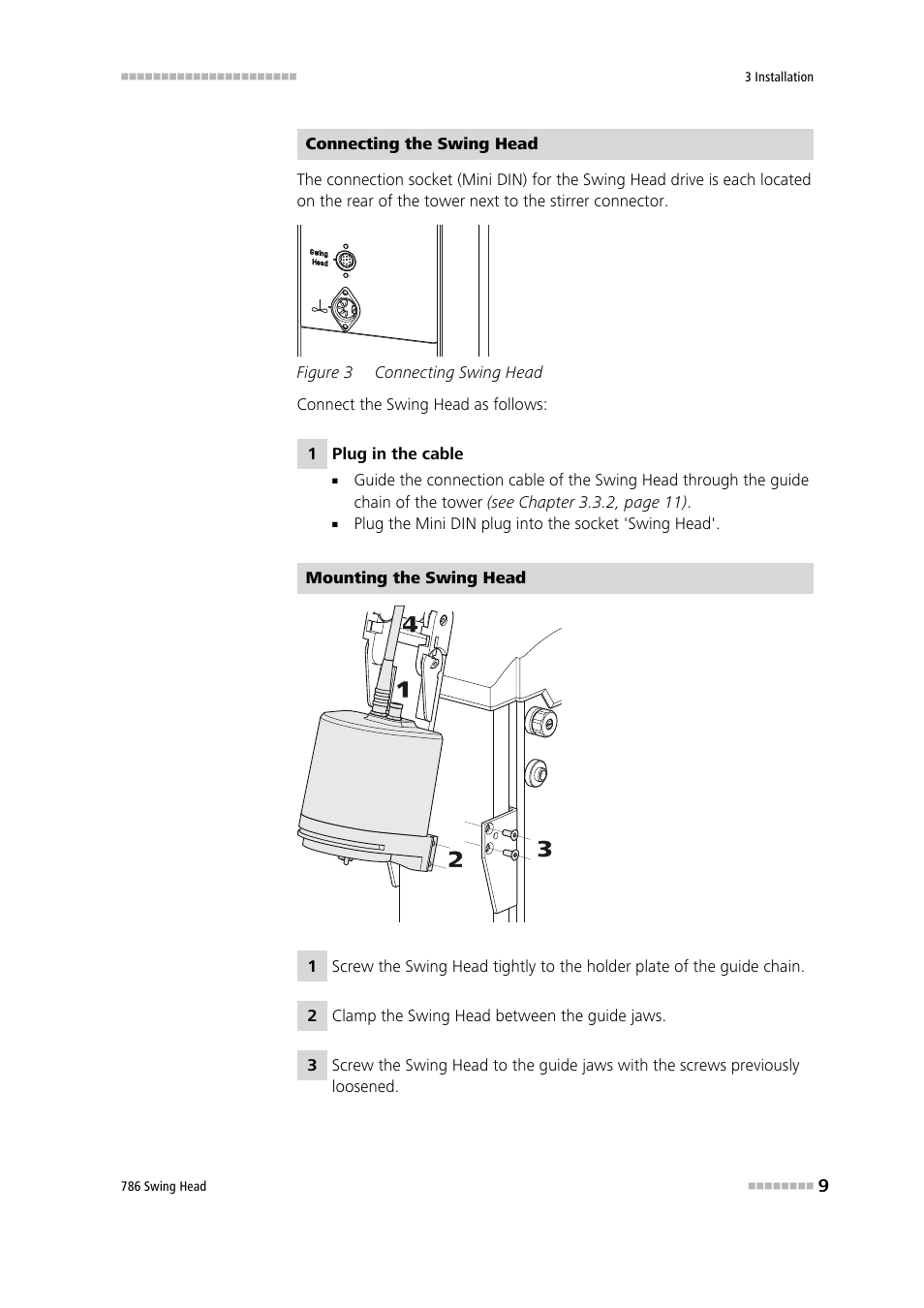 Figure 3, Connecting swing head | Metrohm 786 Swing Head User Manual | Page 17 / 50