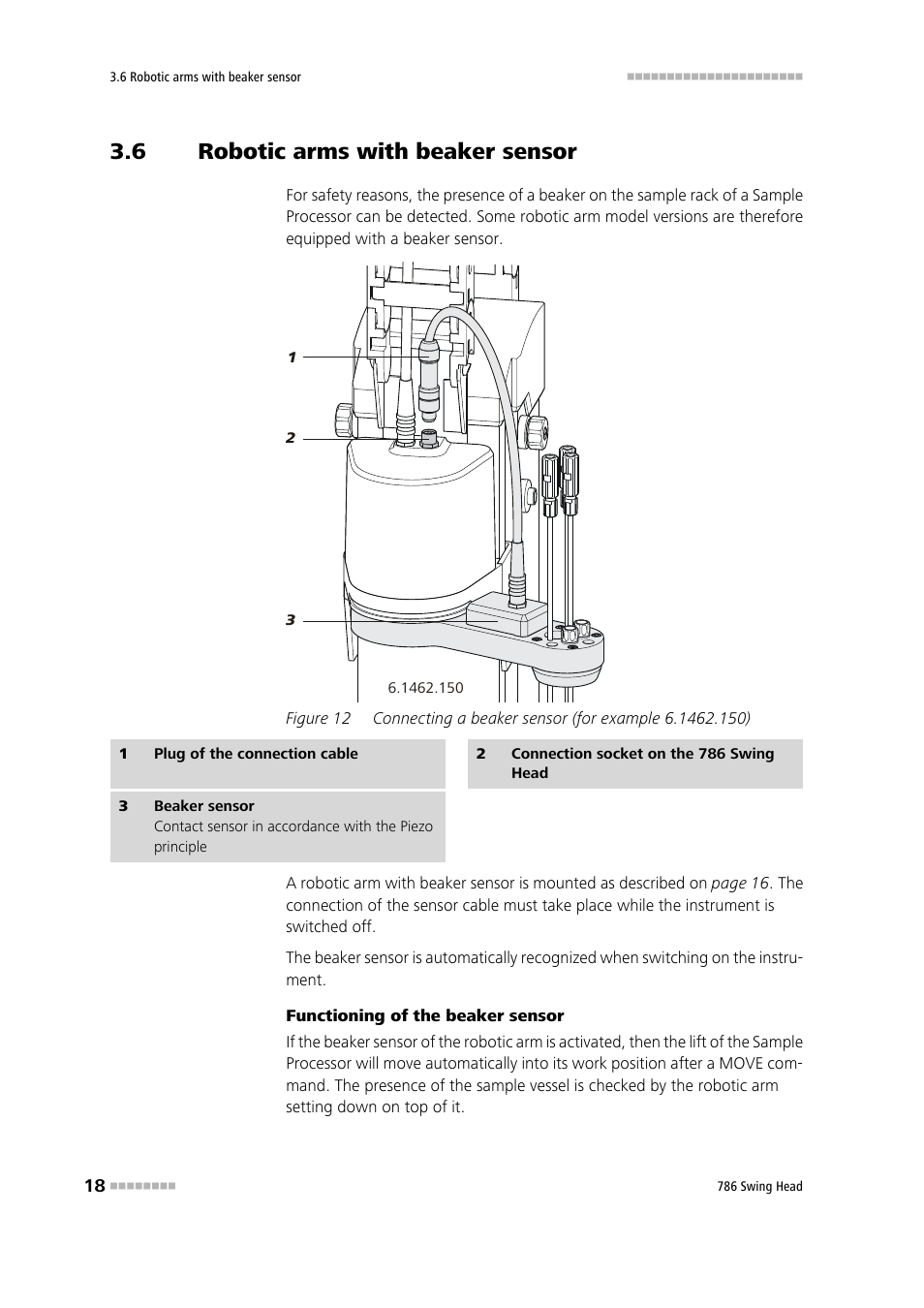 6 robotic arms with beaker sensor, Robotic arms with beaker sensor, Figure 12 | Metrohm 786 Swing Head User Manual | Page 26 / 50