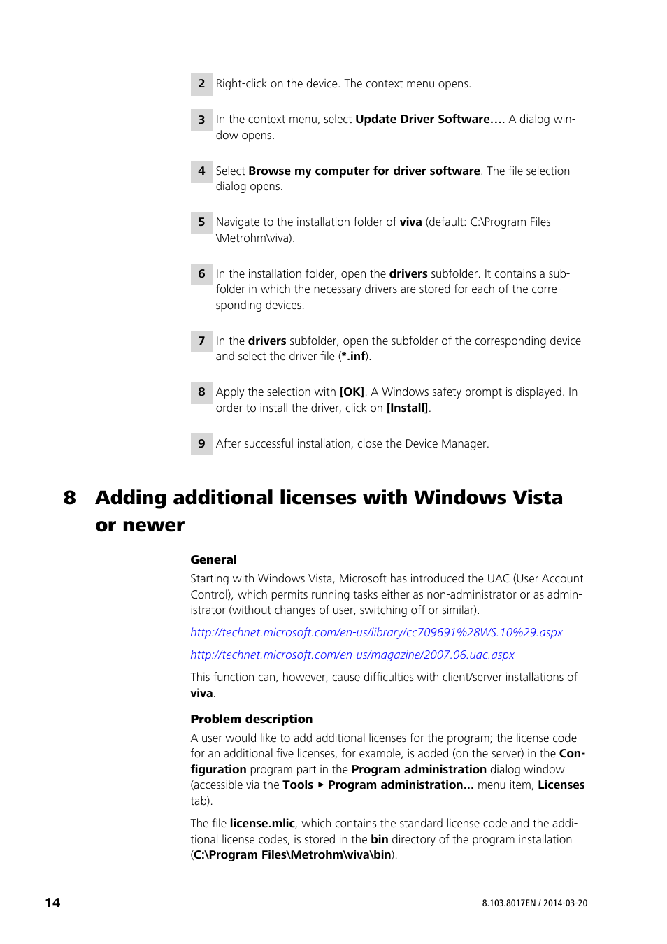 Metrohm viva 1.x User Manual | Page 14 / 16