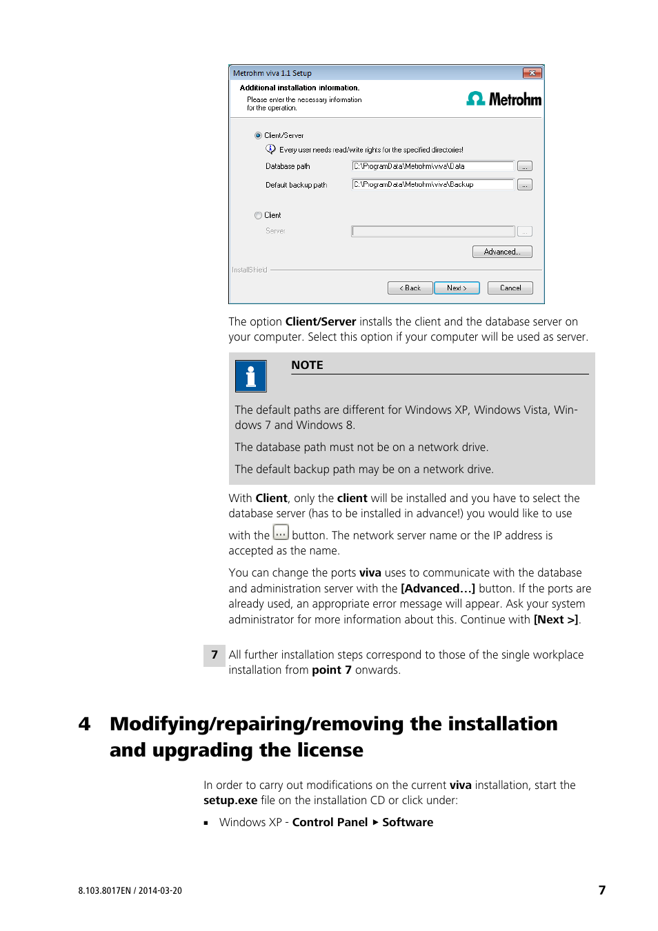 Metrohm viva 1.x User Manual | Page 7 / 16