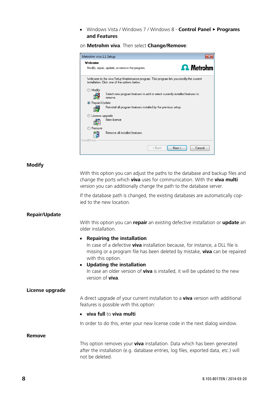Metrohm viva 1.x User Manual | Page 8 / 16