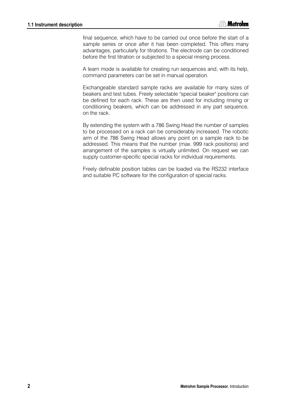 Metrohm 789 Robotic Sample Processor XL User Manual | Page 10 / 177