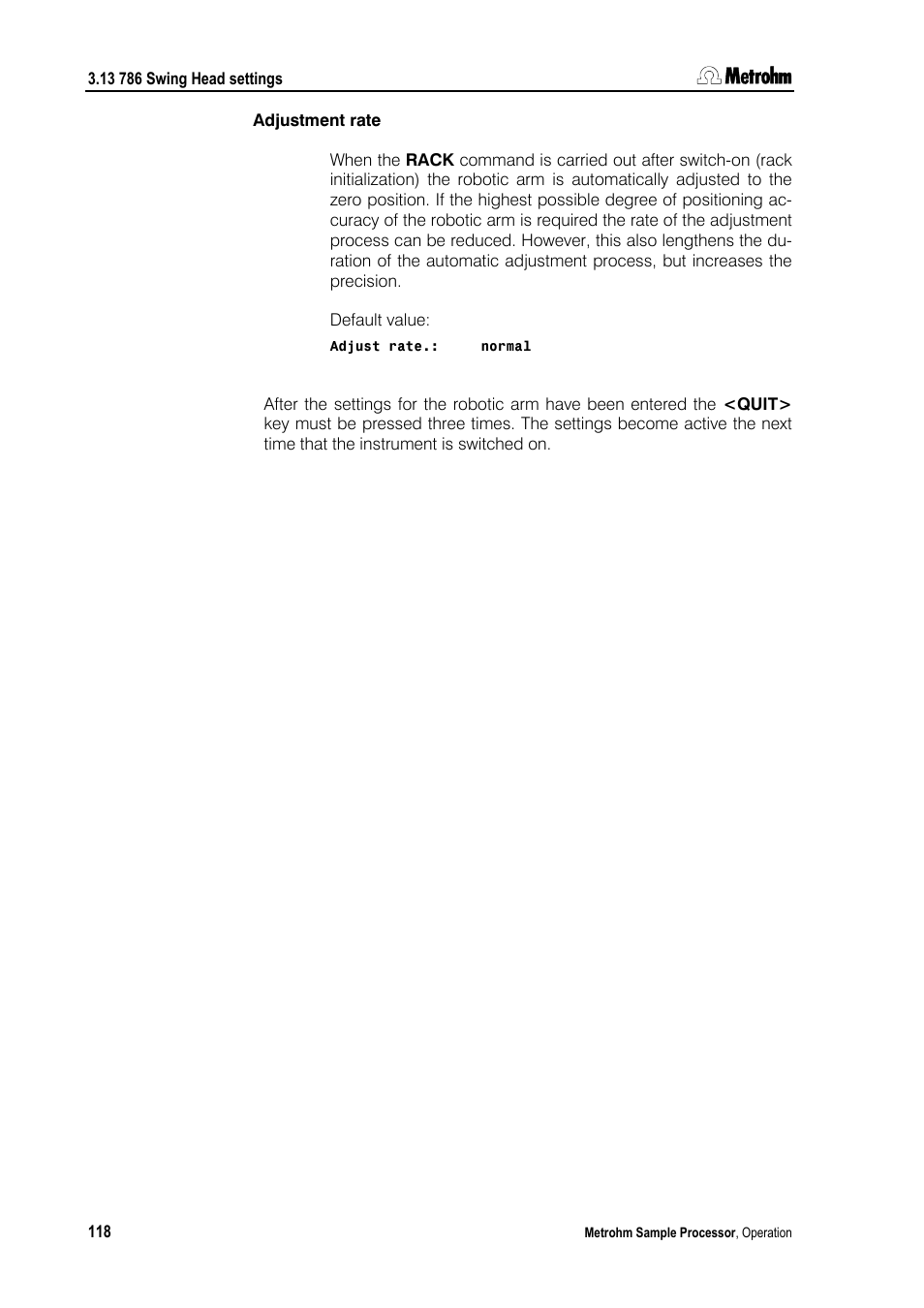 Metrohm 789 Robotic Sample Processor XL User Manual | Page 126 / 177