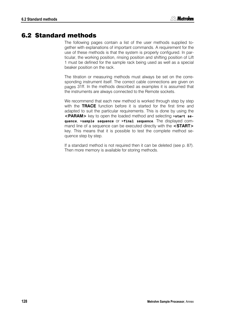 2 standard methods | Metrohm 789 Robotic Sample Processor XL User Manual | Page 136 / 177