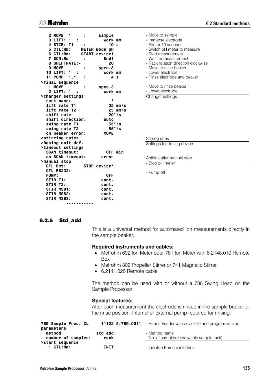 5 std_add | Metrohm 789 Robotic Sample Processor XL User Manual | Page 143 / 177